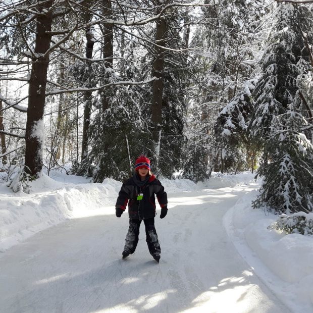 Skating Through The Forest In The Heart Of Lac Des Loups