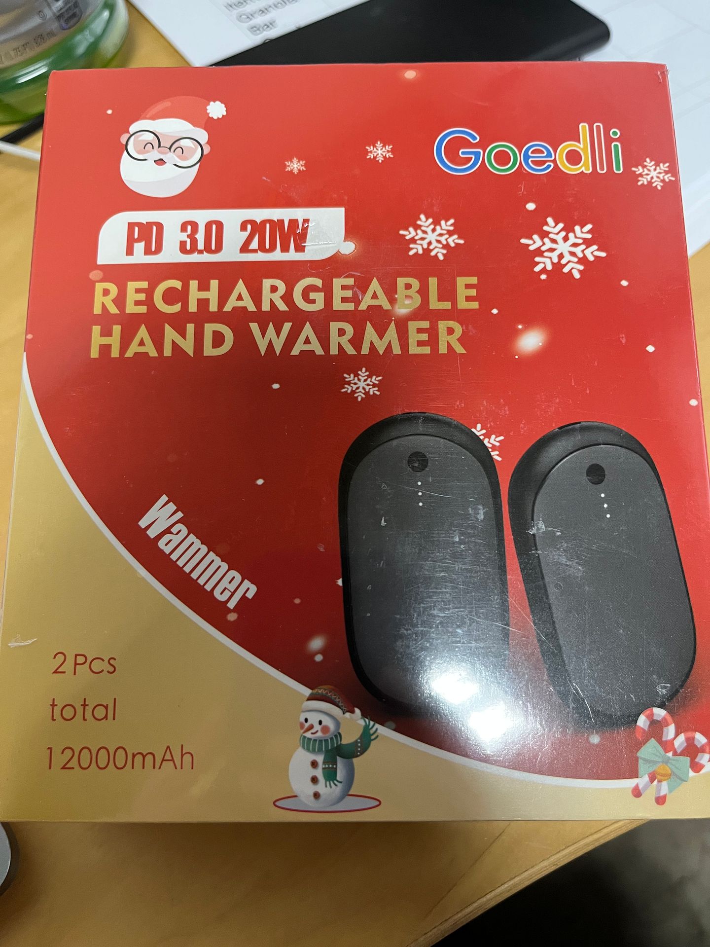 Rechargeable hand warmer