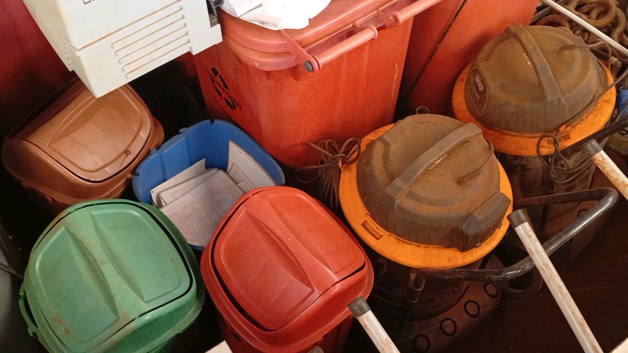 Lot of Trash Cans