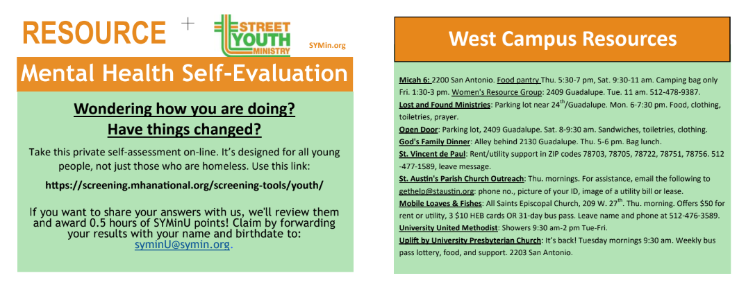 Mental Health Self-Evaluation (RC 19)