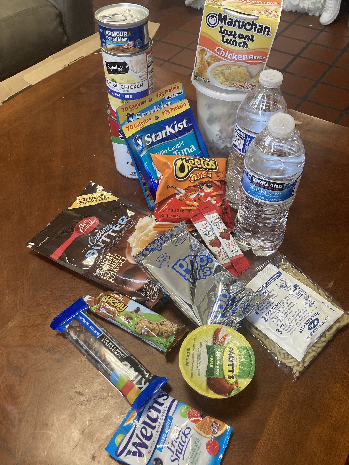 Donate camping food bags