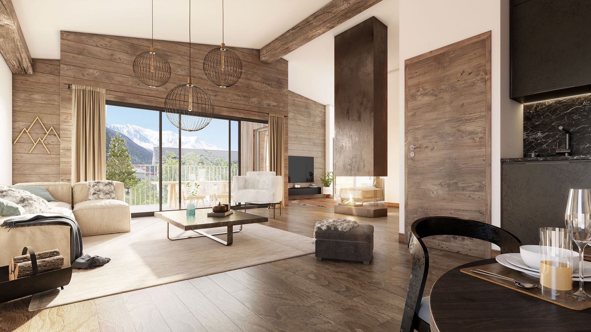 Penthouse 3 chambres à vendre à Chamonix Mont Blanc, Alpes françaises