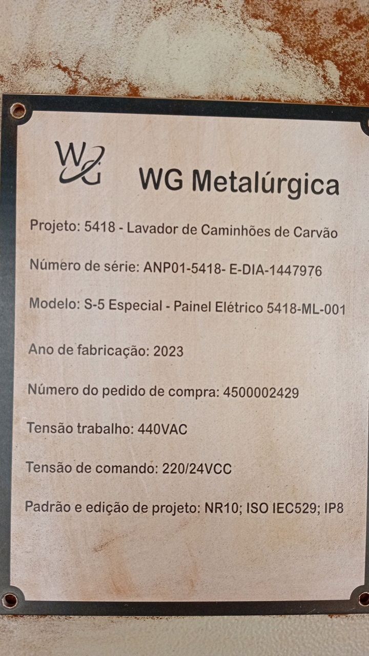 WG Metalúrgica Industrial Control Panel S-5 Especial 2023, 440VAC