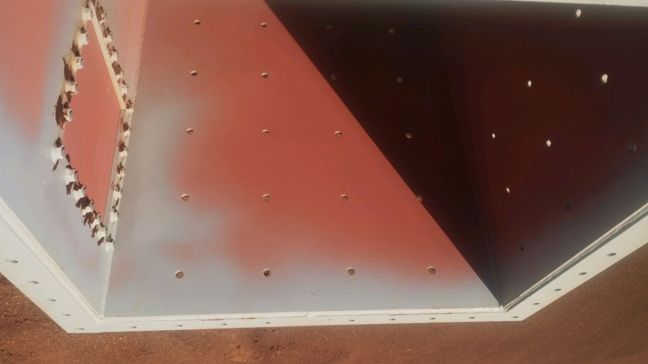 Set of Industrial Metal Ducts with Various Flanges