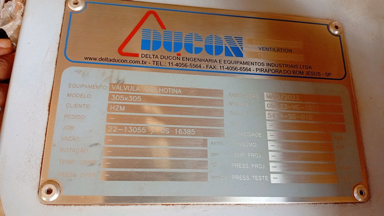 Knife Gate Valve 305x305 DUCON