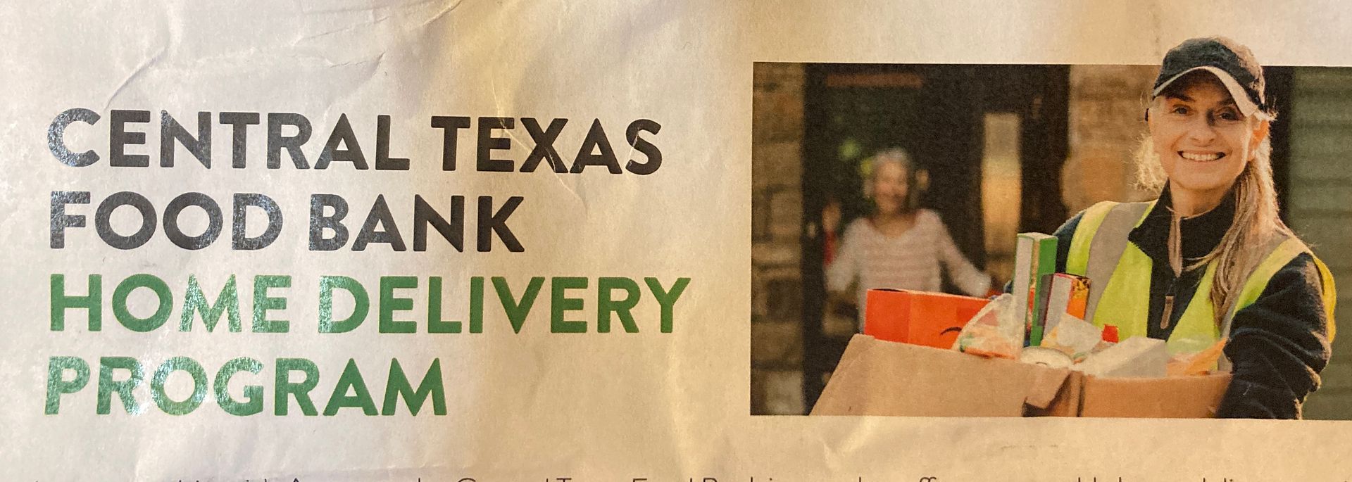 Central Texas Food Bank - Home Delivery Program