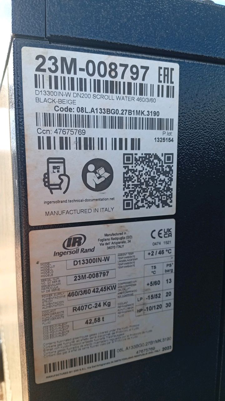 Ingersoll Rand D13300IN-W Scroll Water Compressor