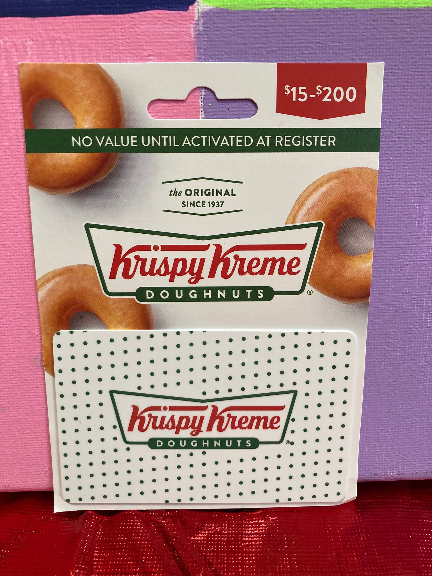 Gift Card (Krispy Kreme Doughnuts $15 )