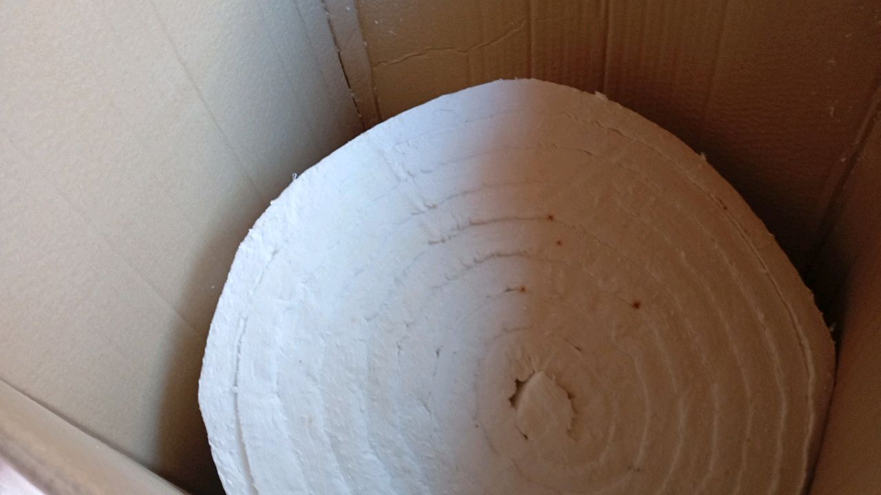BOX with Glass Wool stored in Cardboard boxes