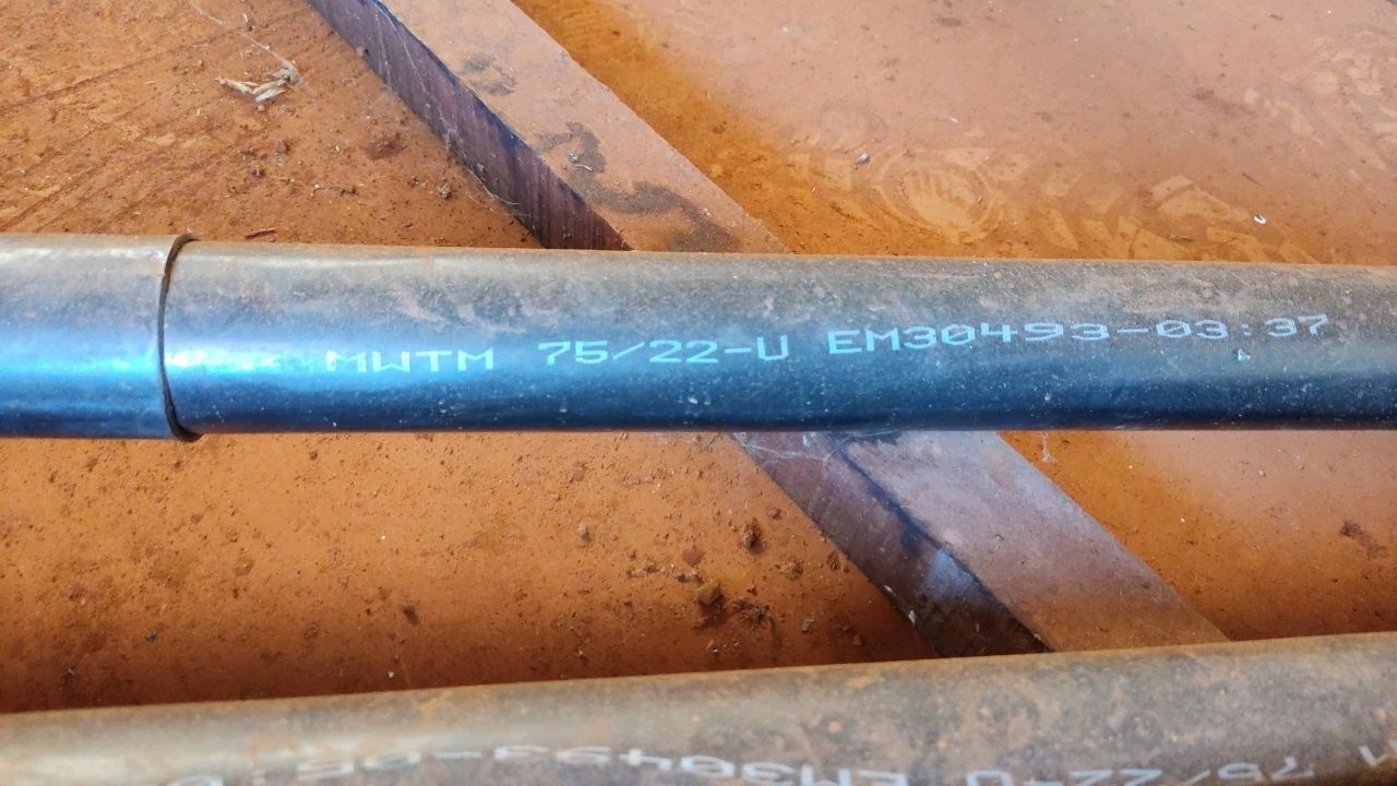 Set of Bent Copper Tubes with Insulation