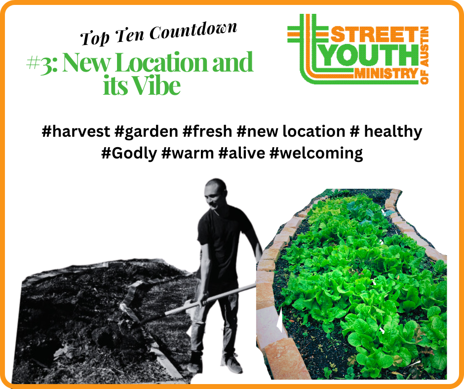 Street Youth Ministry Top Ten Countdown #3: New Location and its Vibe