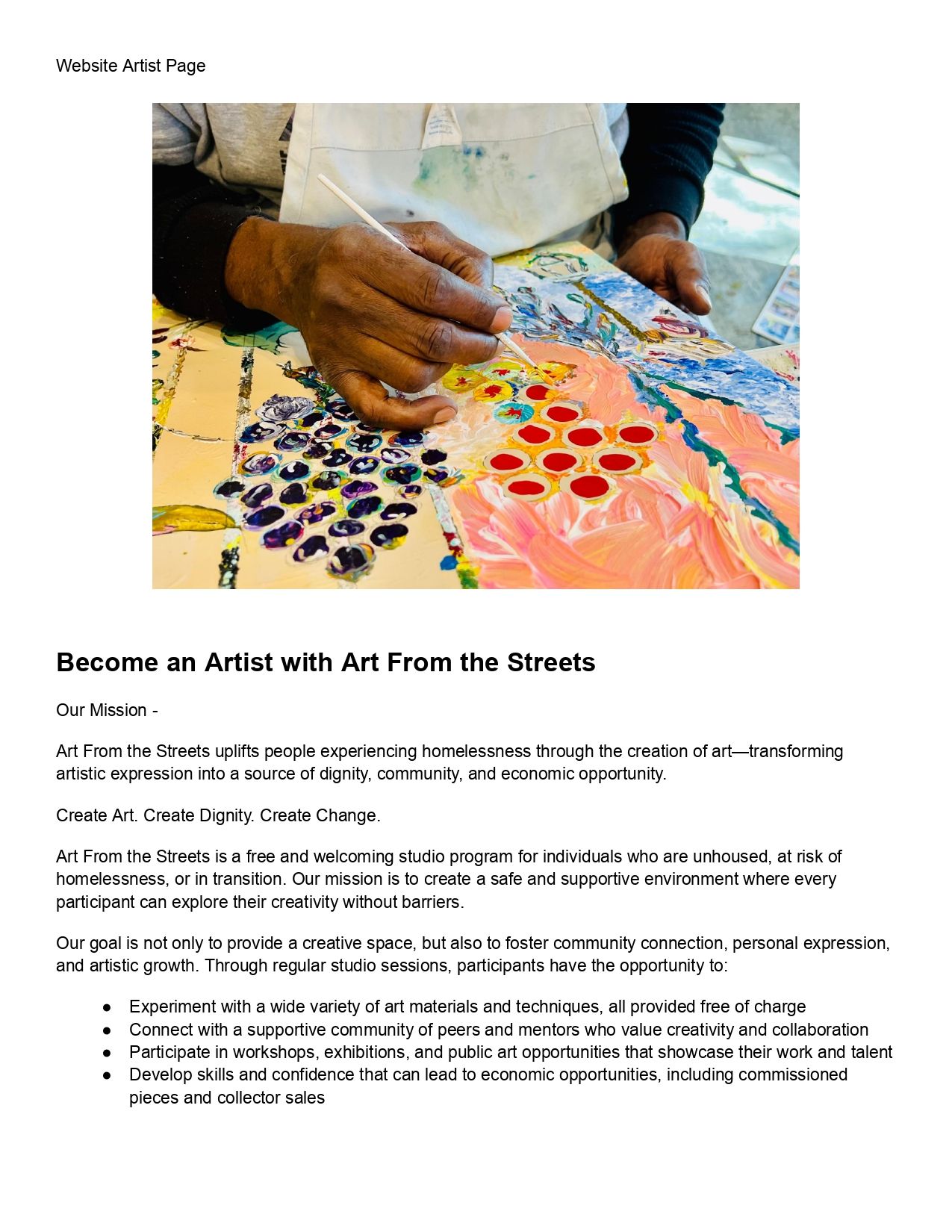 Become an Artist with Art From the Streets