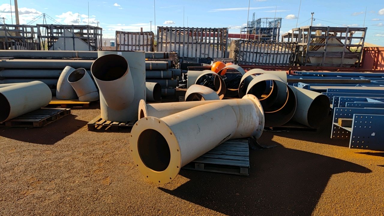 Lot of High Voltage Pipes and Insulators / Street 6
