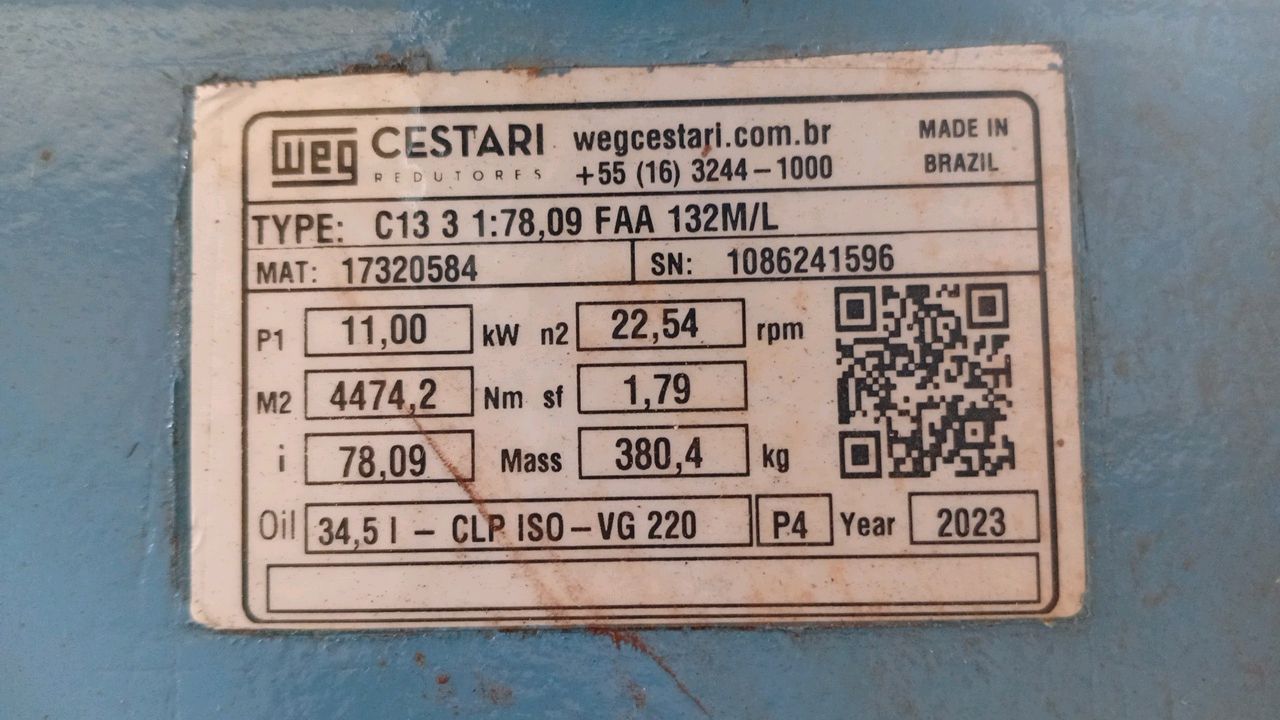 WEG W22 Premium 15HP Geared Motor with Coupled Reducer