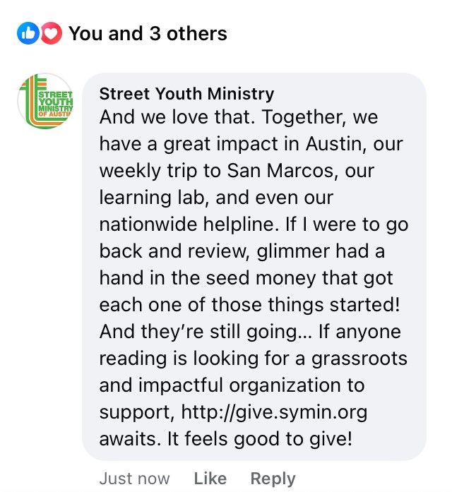 Partnering for Impact: Glimmer Austin & Street Youth Ministry